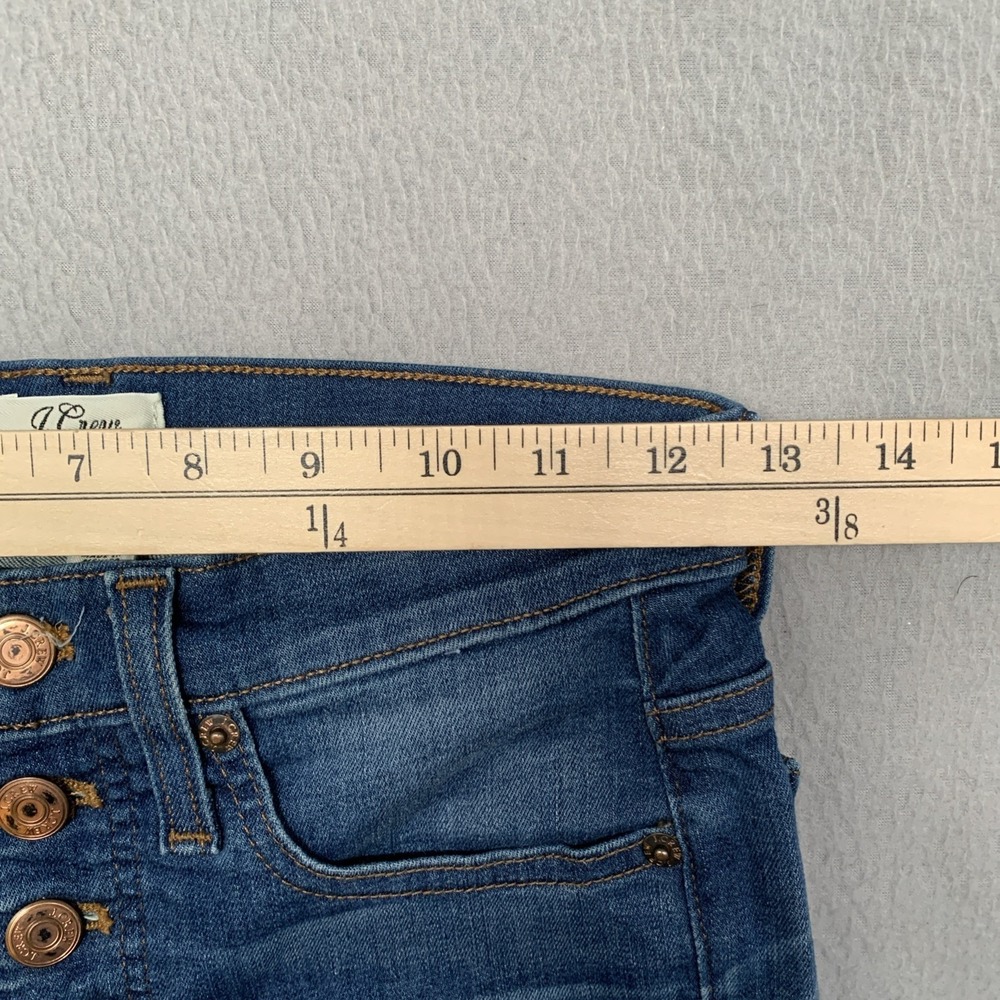 Women's J. Crew Jeans Sz 25x27 Lookout High Rise Skinny Med Wash Denim Stretch - Picture 6 of 10